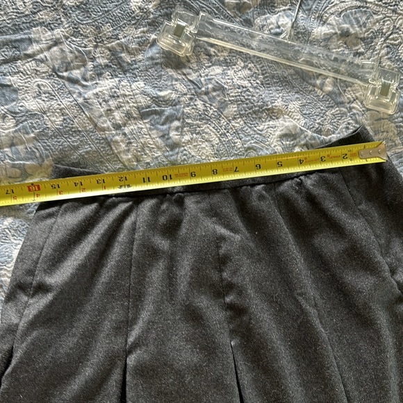 Vintage 100% virgin wool 14 Barry Bricken charcoal midi length fully lined skirt - Picture 3 of 7